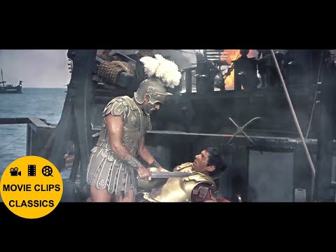 Cleopatra (1963) - Antony pursues Octavian's ship at the Battle of Actium