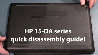 HP 15-DA (15-da0094TU) disassembly take apart for memory, HDD or SSD upgrade