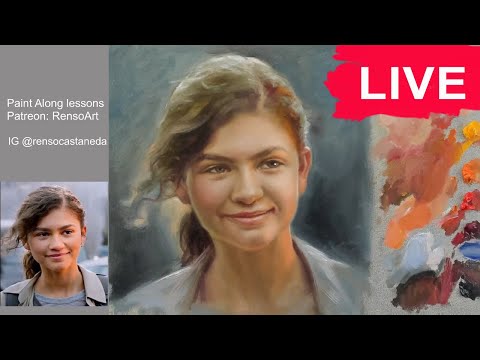 One session oil painting - Zendaya