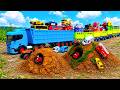 Wow Mobil Truk Tronton Panjang Bongkar Mobil Mobilan Oleng Truk Pemadam Mobil Balap Truk Molen