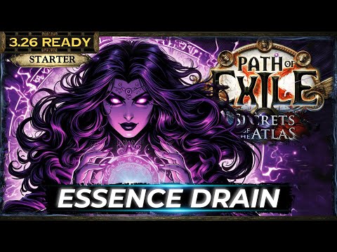 [PoE 3.26] STARTER WITCH BUILD - ESSENCE DRAIN - PATH OF EXILE SECRETS OF THE ATLAS - POE BUILDS