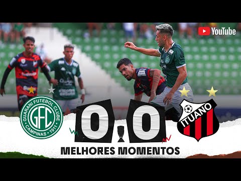 Gols e lances de Guarani x Ituano