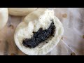 Steamed Black Sesame Buns