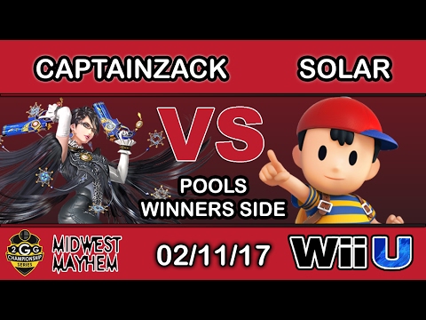 2GGC: Midwest Mayhem - CaptainZack (Bayonetta) Vs. Solar (Ness) Pools Winners Side - Smash Wii U
