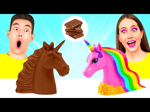 Челлендж Шоколадная еда vs. Настоящая еда #1 от RaPaPa Challenge