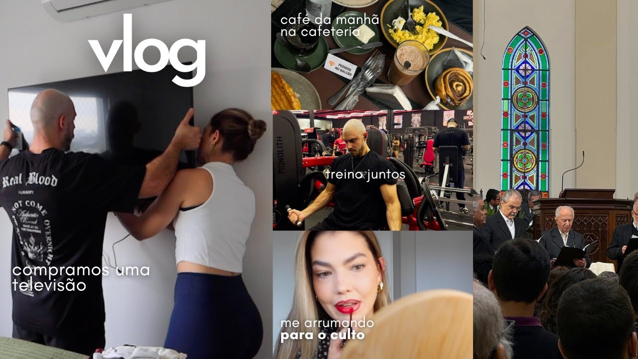 COMPRAMOS UMA TV, MAQUIA E FALA PARA O CULTO, NOSSO FINAL DE SEMANA EM FAMÍLIA #vlog