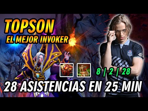 SU INVOKER ESTÁ BACK!!  TOPSON JUEGA INVOKER Y REALIZA FULL GANKS!! 28 GANKS EN 25 MIN!! - DOTA 2