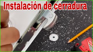 Como instalar una cerradura pico de cotorra 🦜 // Puertas y ventanas de aluminio