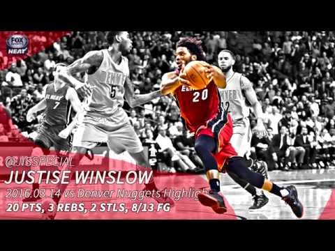 2016.03.14 vs Denver Nuggets Justise Winslow Highlights, 20 pts