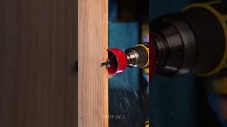 Two screws and a hole saw ＝ perfect hole 🕳️