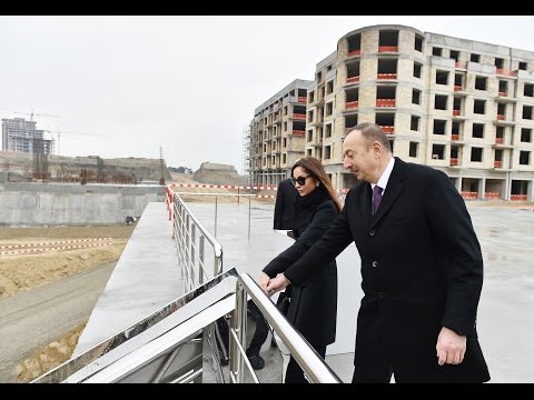 President Ilham Aliyev visits the construction at Baku White City. 24.12.2016