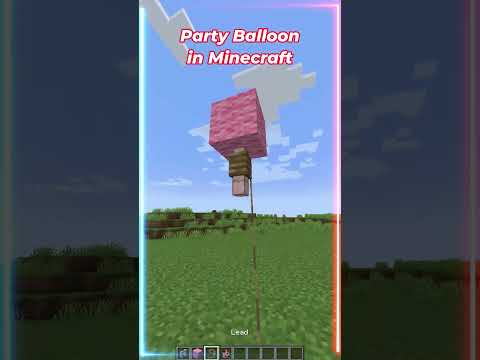 How to build a party balloon in Minecraft #shorts #tutorial
