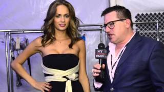 Caitlin Kelly Model, Jessica Dykstra, interviewed at Mercedes Benz Miami Swim 2014 video