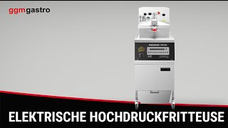 Friteuse à pression électrique professionnelle - 24L - 13,5kW - Commande électronique - avec système de filtration d’huile intégré