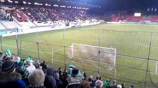 preview picture of video 'ZL | Dunaújváros PASE – Ferencváros 0–1 így szurkolt a Fradi tábor | 2015.03.01.'