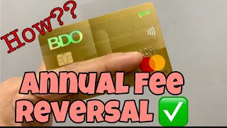 How to get waive annual fee in BDO gold MasterCard | jellianne tv