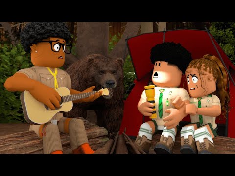 I TOOK MY KIDS CAMPING IN THE WOODS *WE Got ATTACKED By a BEAR!* Roblox Bloxburg Roleplay