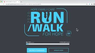 Set up a Team/Sign up to fundraise for Virtual 5K