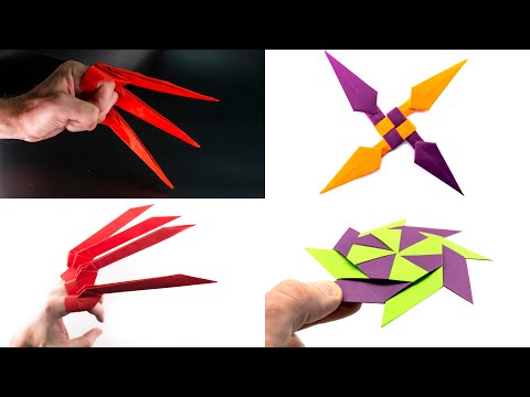 4 maneras de hacer armas de papel. Armas de papel
