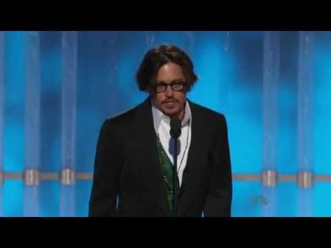 Johnny Depp presents '' Hugo '' - Golden Globes 2012 HQ