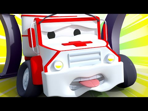 desene cu camioane pentru copii - Ambulanta Amber 4  | Tom camionul de tractari | Car City World App