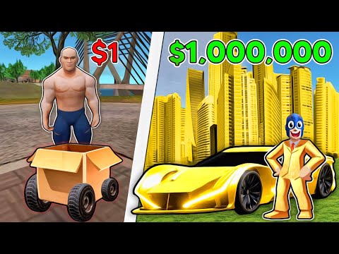 $1 SUPERCAR To $1,000,000 In ROPE HERO VICE TOWN