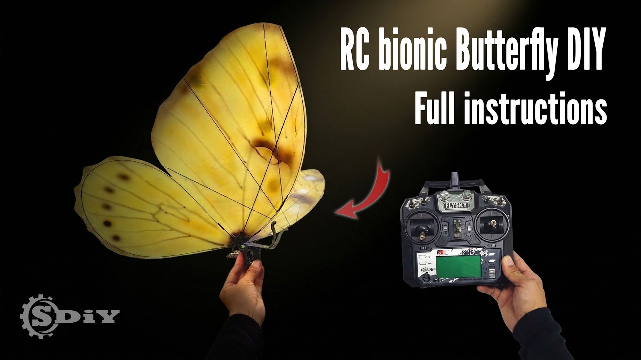 RC Bionic Butterfly - how to make step by step - Free source code│S-DiY