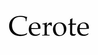 Download lagu How to Pronounce Cerote mp3