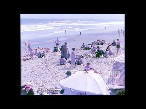 A Day at the Beach 1928 Biarritz France -  AI Enhanced [60 fps 4k] #shorts