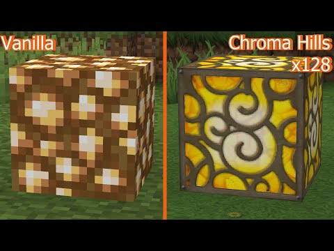 JustDIAMONDS - Minecraft Vanilla vs Chroma Hills x128 | Texture Comparison