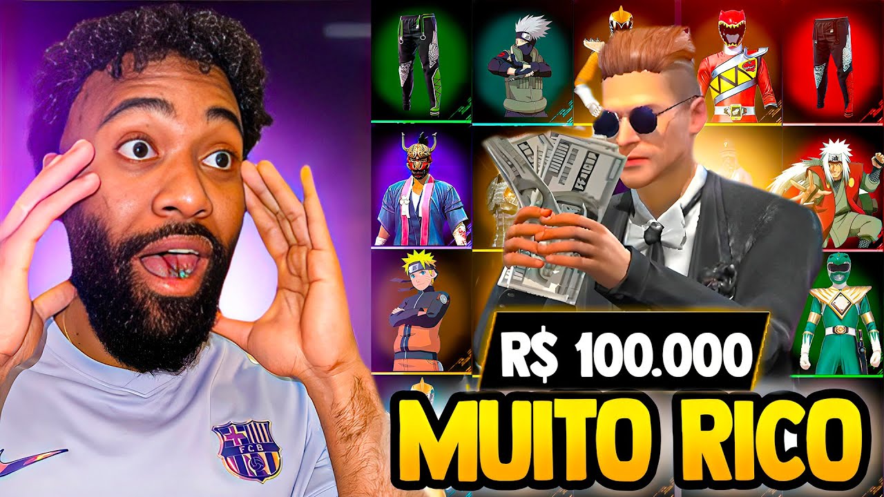 A CONTA RARA DE 100.000 REAIS NO FREE FIRE!