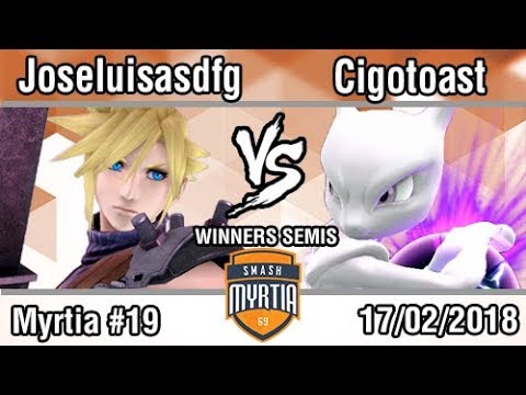[Smash Myrtia #19] Joseluisasdfg (Cloud) VS Cigotoast (Bayonetta, Mewtwo) [Winners Semis]