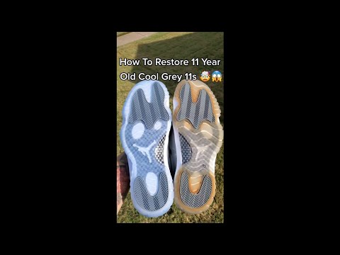 How To Unyellow Air Jordan 11 Cool Grey Icy soles ❄🥶