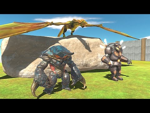 DRAGON WITH RANTORN & REACTOR GORO VS ALL FACTION - Animal Revolt Battle Simulator