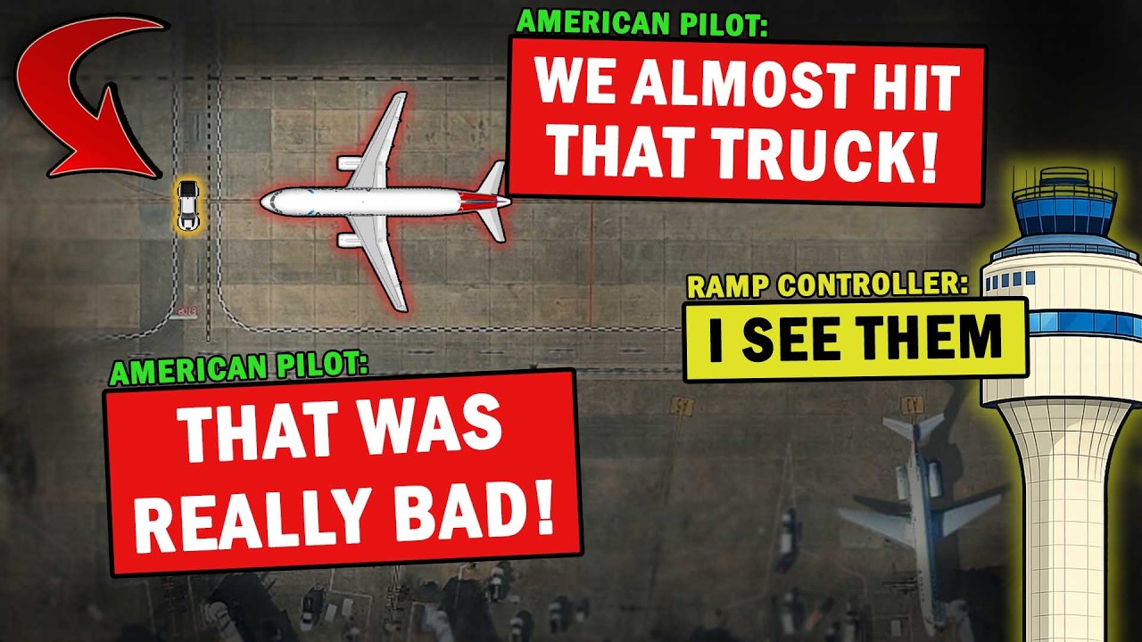 Plane Near Collision with Truck at Charlotte | "Had to Slam on the Brakes!"