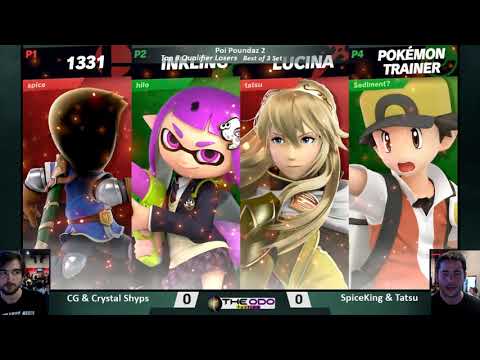 Poi Poundaz 2 Teams: SSBU - Top 8 Qual - CG + Crystal Shyps vs Spiceking + Tatsu