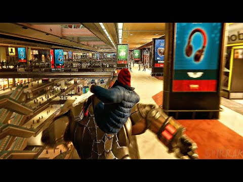 Spider-Man Miles Morales - Rhino Chase & Boss Fight Scene HD