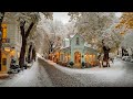 Relaxing Morning Jazz ️ Snowy Winter Day At A Town Coffee Shop Mellow Jazz For Peaceful Moments