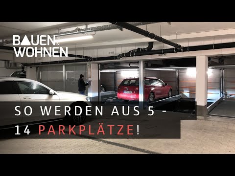 Garage: Too few parking spaces? A semi-automatic parking system can help.