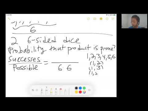 Probability Example 3 Rolling two six sided dice
