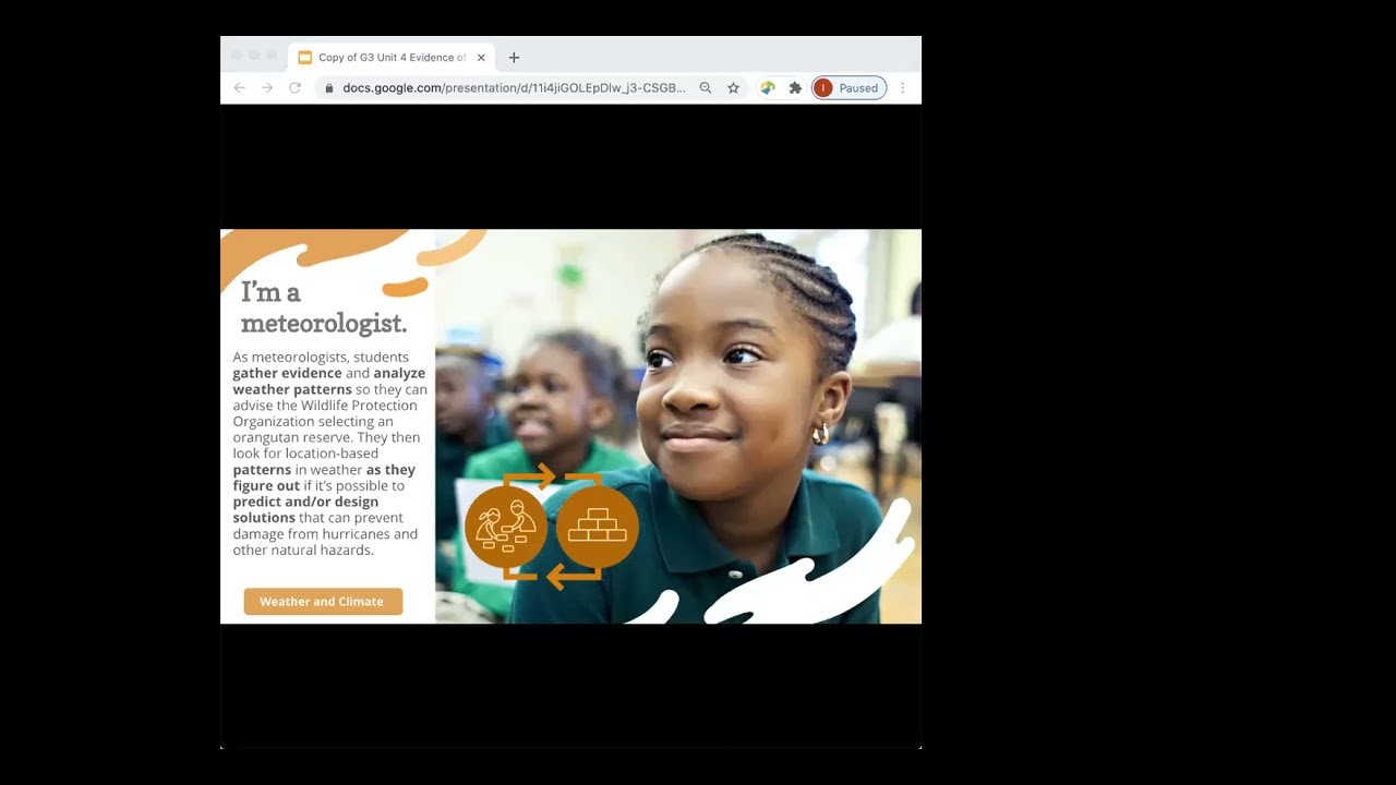 3rd Grade Amplify Science Unit 4 Weather and Climate  Focusing on Evidence of Learning