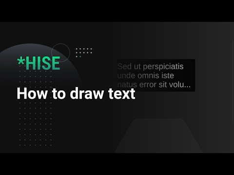 HISE: Drawing text on a panel