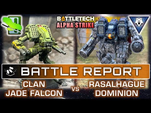 Clan Jade Falcon vs Rasalhague Dominion | BattleTech Alpha Strike Battle Report | ilClan Era