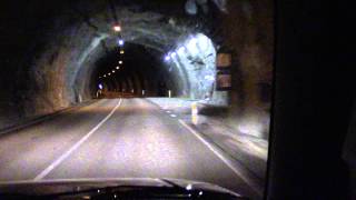 preview picture of video 'Passing through long tunnel from Hornafjörður to Lón in Iceland'