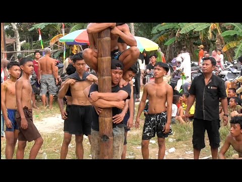 Grease Climbing Competition, August 17, 2025, 80th Anniversary of the Republic of Indonesia 🇲🇨 Pa...