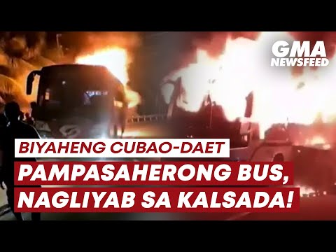 Pampasaherong bus, nagliyab sa kalsada! GMA News Feed