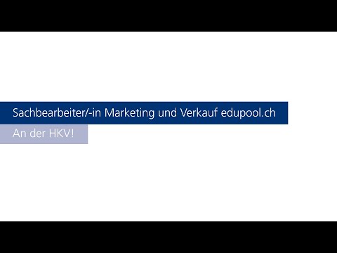 Sachbearbeiter/-in Marketing und Verkauf edupool.ch