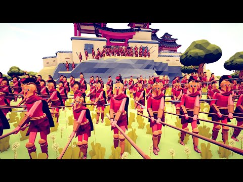 CAN 150x SPARTA CAPTURE SAMURAI CASTLE? - Totally Accurate Battle Simulator TABS