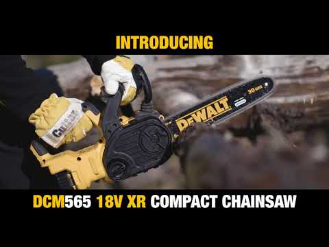 DeWALT akumuliatorinis grandininis pjūklas DCM565P1 18V 1x5.0 Ah video