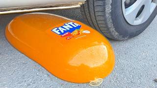 FANTA COCA COLA BALLOON VS CAR, Coca Cola Zero, PowerAde, Fanta, Sprite, Fruko and Mentos Diff Unde
